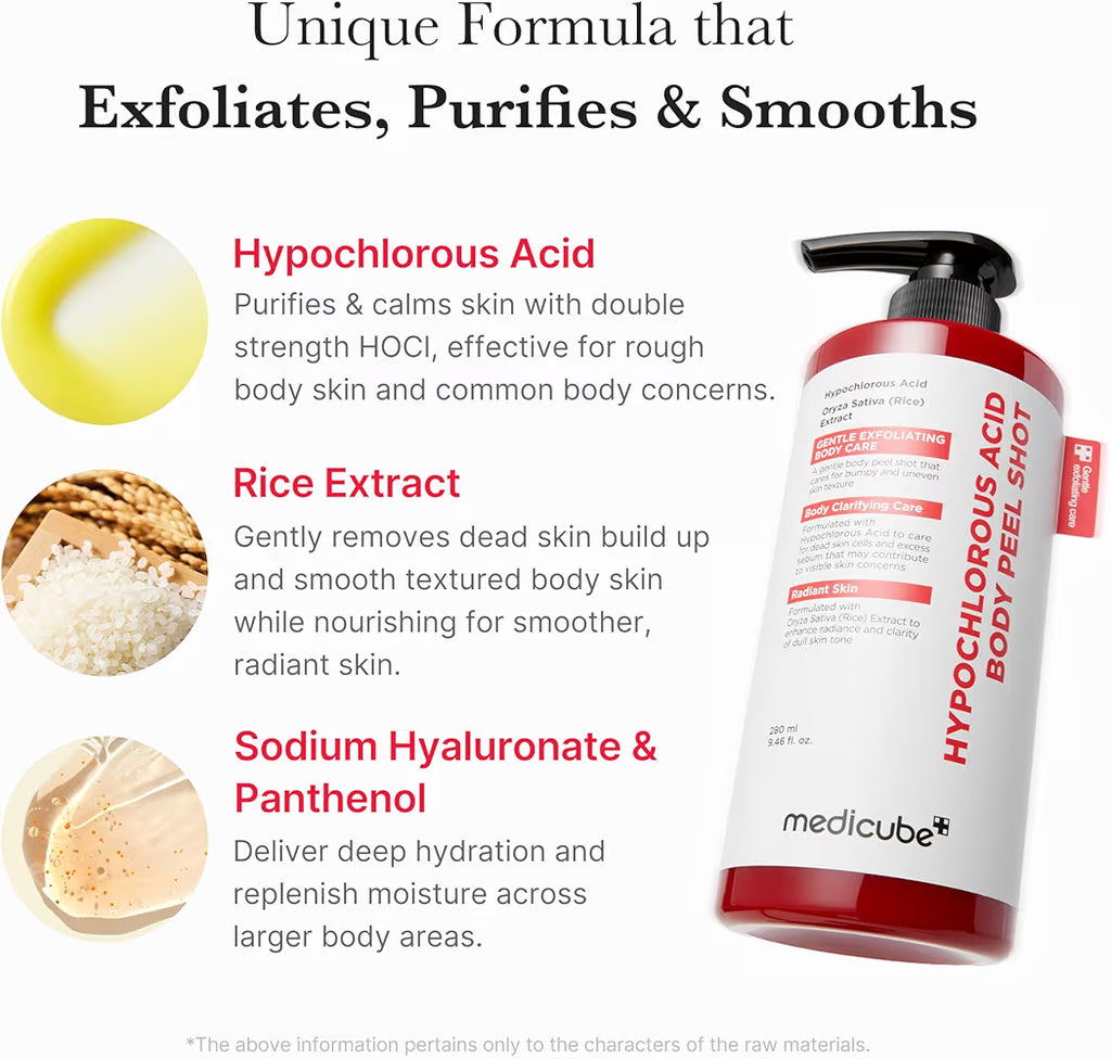 Hypochlorous Acid Body peel shot